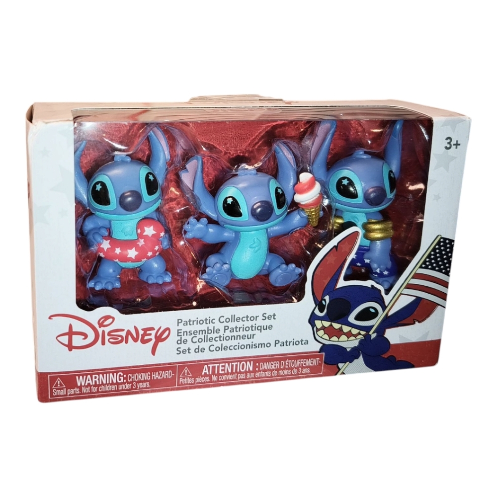 Disney Stitch Patriotic Collector Set - Red, White And Blue.NWOT. Unopened.
